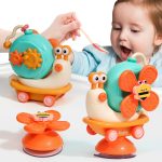 5-in-1 High Chair Toy with Suction Cups Spinner Toys for Baby Toy 6 to 12 Months,Infant Tray Strong Suction Cup Bath Sensory Fidget Toys for Boys Toddler Newborn Birthday Valentine Easter Gift